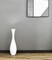43 Inch Tall White Modern Fiberglass Narrow Trumpet Floor Vase - Contemporary Home Decor Accent Piece for Living Room, Entryway, or Any Room - Sleek Statement Piece for Modern Interior Styling